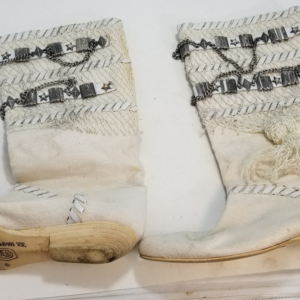 White El Vaquero Cowboy Boots